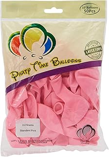 Ballons en latex standard party time 10" couleur unie 50pcs