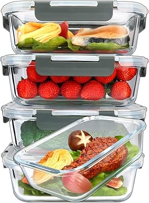 Récipients de préparation de repas en verre izlina (lot de 5 36 oz)