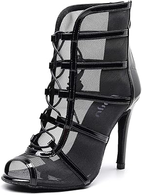 Chaussures de danse latine goettin pour femme avec lanières talon haut 10 cm