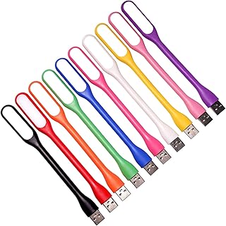 5 pièces de lumière led usb flexible de couleurs assorties pour batterie externe