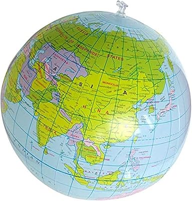 Jouet ballon de plage éducatif pour enfants en forme de carte du monde