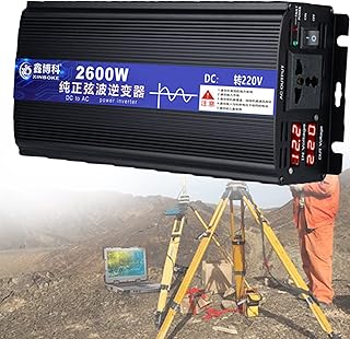 Onduleur de puissance à onde sinusoïdale pure 2600 w, convertisseur 12 v cc