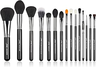 Ensemble de 15 pinceaux de maquillage professionnels jessup par beure cosmetics, pinceaux
