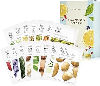 Masques faciaux the face shop (15 traitements), masques complets pelables jetables (paquet