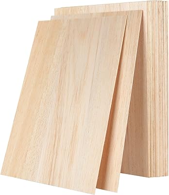 20 feuilles de bois de balsa 12x8x1/16, feuille de contreplaqué mince, feuille