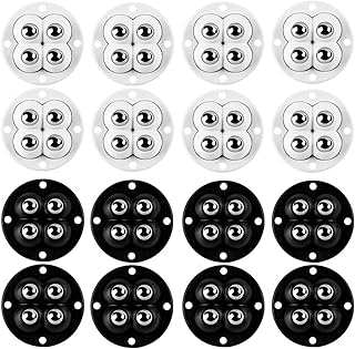 16 pièces roues auto-adhésives, roues adhésives en acier inoxydable à rotation de 360