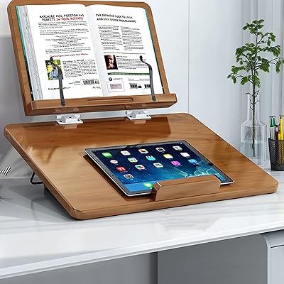 Support de livre en bambou et nylon étagère de lecture pour enfants pliable