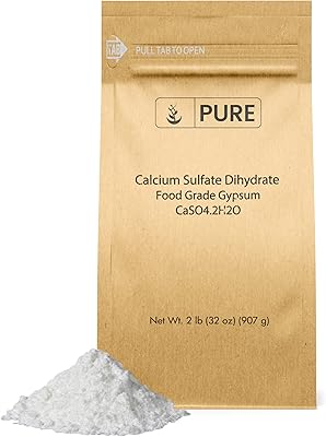 Sulfate de calcium (gypse) (0,89 kg) avec des ingrédients biologiques purs et un emballage