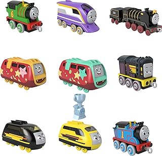 Thomas & friends toy trains sodor racer, ensemble avec 9 moteurs à pousser