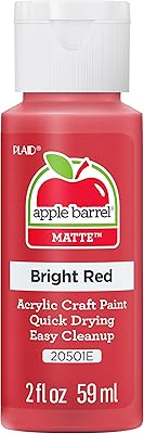 Peinture acrylique apple barrel couleurs assorties (2 oz) 20501 rouge vif