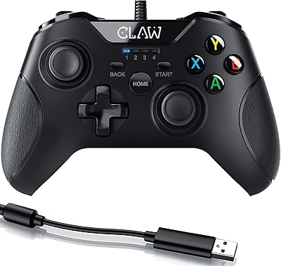 Contrôleur filaire usb clawshot pour pc compatible windows xp/7/8/10 avec poignée en caoutchouc