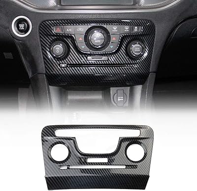 Couvercle de console centrale en fibre de carbone crosselec pour dodge charger 2011-2014