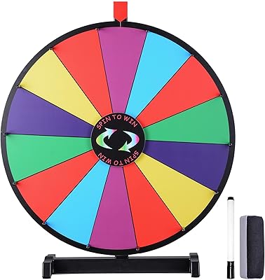 Win spin roue de prix de table de 24 pouces avec 14 emplacements