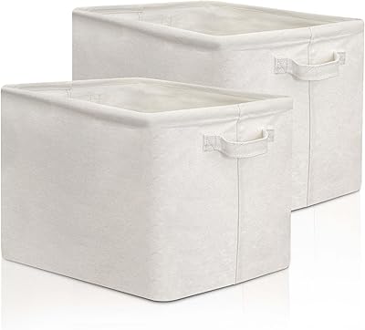 Panier de rangement en tissu fcg home - paquet de 2, bac pliable
