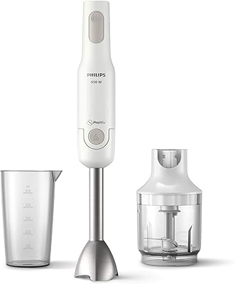 Mélangeur plongeant philips promix avec manche en métal 650 watts capacité