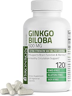 Bronson ginkgo biloba 500 mg capsules extra fortes 500 mg par portion