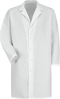 Blouse de laboratoire spécialisée pour hommes à casquette rouge