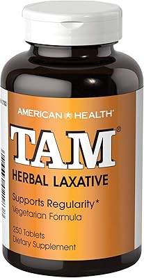 Laxatif à base de plantes american health tam, 250 comprimés (paquet de 1)