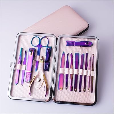 Ensemble de manucure 15 en 1, ensemble de pédicure en acier inoxydable, écrans