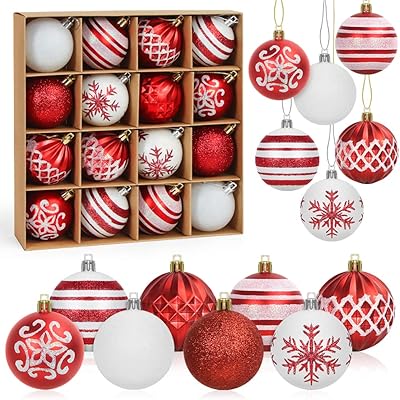 Tasses de noël 16 pièces décorations d'arbre boules noël