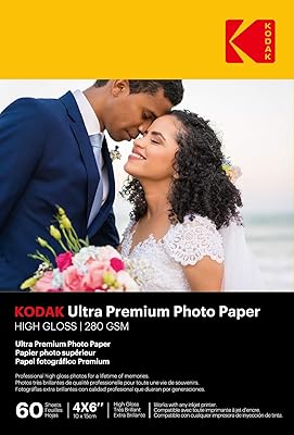Papier photo ultra brillant kodak premium 280 g/m2 4r - 4 x 6