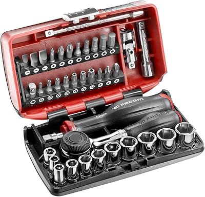 Jeu de douilles vacom r.360nanopb, tournevis 1/4", 38 pièces