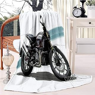 Couverture de lit de moto en peluche douce et chaude, légère en microfibre