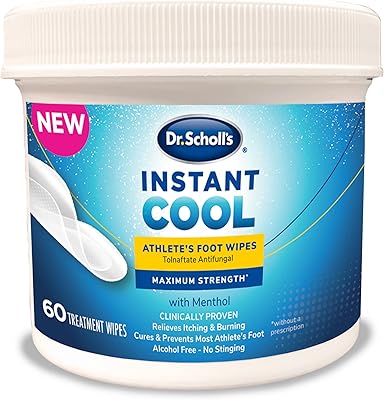 Lingettes humides pour pieds d'athlète instant cool dr. schulz, 60 pièces