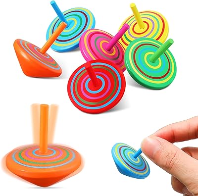Toupies en bois colorées, mini gyroscopes en bois faits à la main, toupies peintes fantaisie dans des couleurs assorties pour les tout-petits, les fêtes, les jeux en famille et les enfants - 20 pièces couleurs aléatoires. Votre marketplace de proximité digitale : Diaytar