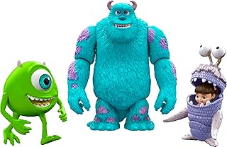 Mattel disney et pixar storyteller, ensemble de 3 figurines sulley mike et boo