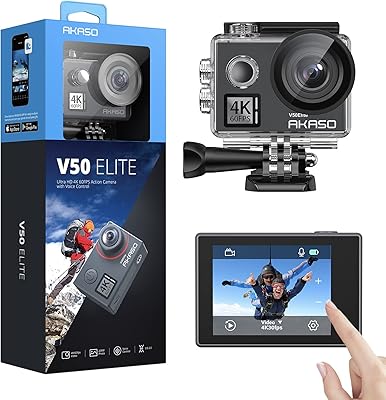 Caméra akaso v50 elite 4k 60fps écran tactile commande vocale wifi caméra
