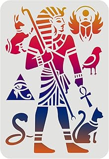 Fingerinspire pochoir égyptien 116 x 84 pouces grand a4 cobra cat en forme