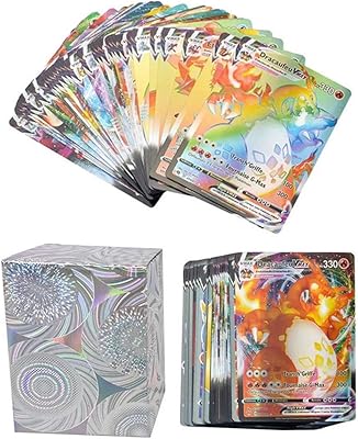 100 pièces de cartes assorties tcg, comprenant (40 cartes rares gx, cartes série 45 v, 15 cartes rares v-max et une carte mystère). Diaytar : Quand qualité rime avec économie