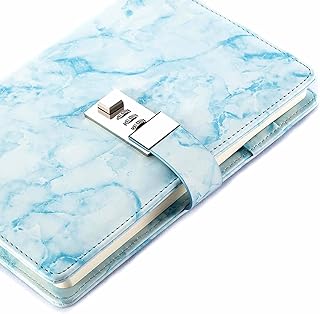 Journal intime en marbre avec serrure pour filles et garçons carnet