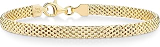 Bracelet en maille miabella pour femme en argent sterling 18 carats 5