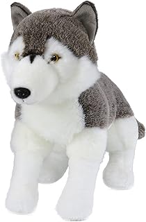 Jouet en peluche réaliste loup de sibérie peluche 14" (debout)