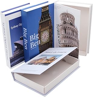 Boîtes à livres décoratives du groupe 3t de rangement invisibles avec couverture