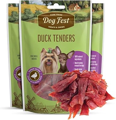 Gâteries pour petits chiens duck tenders dog feast - 55 g (1,9 oz)