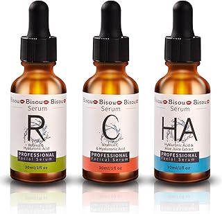 Bisou ensemble de sérums vitaminés acide hyaluronique avec vitamines c e