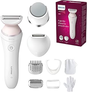 Rasoir sans fil philips ladyshave series 8000 brl176/00 wet & dry brl176/00, blanc