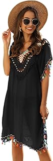 Maillots de bain en mousseline de soie au crochet pour femmes, robes caftan