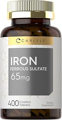 Sulfate ferreux de fer 65 mg | 400 comprimés | supplément sans ogm