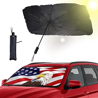 Parapluie de voiture tegfel parapluie de soleil drapeau américain aigle pour pare-brise