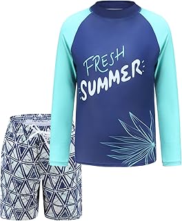 Un ensemble de maillot de bain deux pièces pour garçon avec un maillot de bain à manches longues pour enfants. Trouvez tout ce dont vous avez besoin sur Diaytar Sénégal