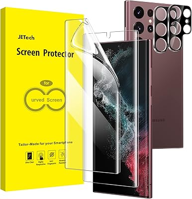 Jetech protecteur d'écran pour samsung galaxy s22 ultra 5g 68 pouces avec protecteur