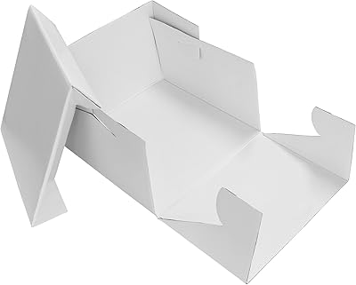 Boîte à gâteaux carrée pme, taille 18"/45 cm, blanche, cbo812