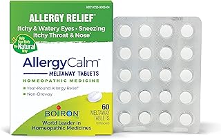 Boiron allergy calm comprimés pour soulager les allergies, les symptômes d'éternuements, d'écoulement nasal