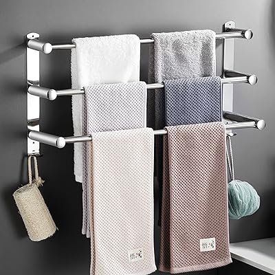 Porte-serviettes de salle de bain à 3 niveaux, porte-serviettes de salle de bain
