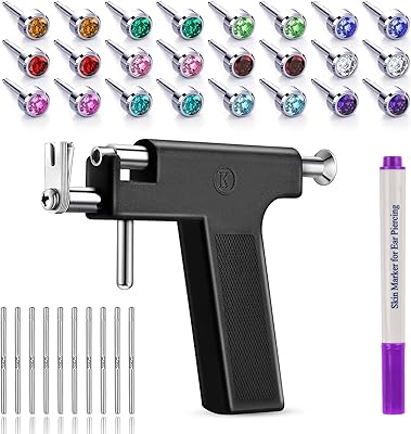 Ensemble de pistolets de perçage d'oreille réutilisables, outil de perçage d'oreille professionnel