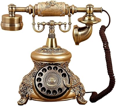 Téléphone classique rotatif imitation téléphone rétro pastoral européen ancien téléphone fixe fixe